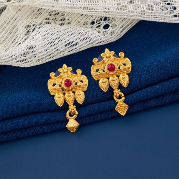 Crystal Gold Earring Set